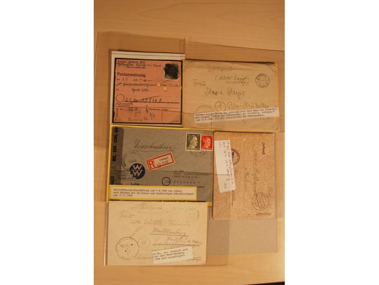 1938/45, Sammlung von etwa 250 nur besseren Belegen, beginnend mit Vorkrieg, Übungsfeldpost, Sudetenkrise, SS-Feldpost, Marin