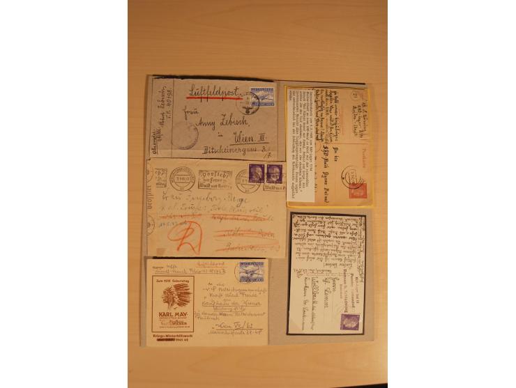 1938/45, Sammlung von etwa 250 nur besseren Belegen, beginnend mit Vorkrieg, Übungsfeldpost, Sudetenkrise, SS-Feldpost, Marin