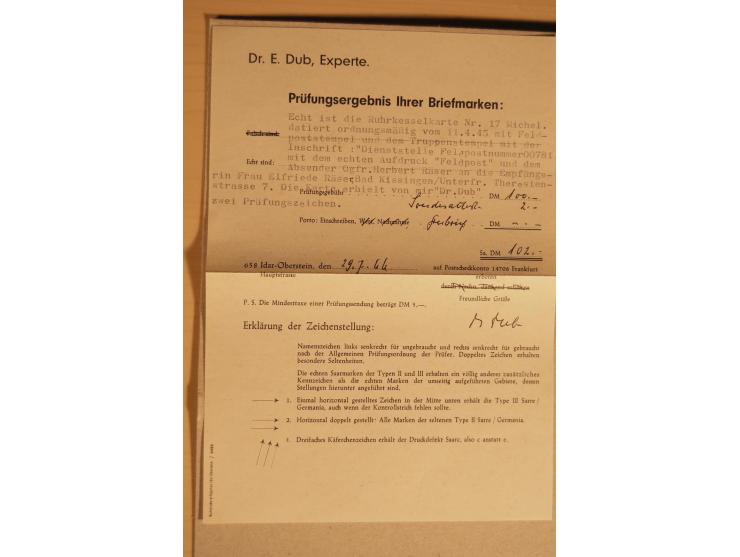 1942/45, sehr interessante, meist gestempelte Sammlungen mit etlichen Briefstücken und 13 Inselpost-Briefen, fast alle besser
