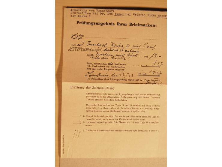 1942/45, sehr interessante, meist gestempelte Sammlungen mit etlichen Briefstücken und 13 Inselpost-Briefen, fast alle besser
