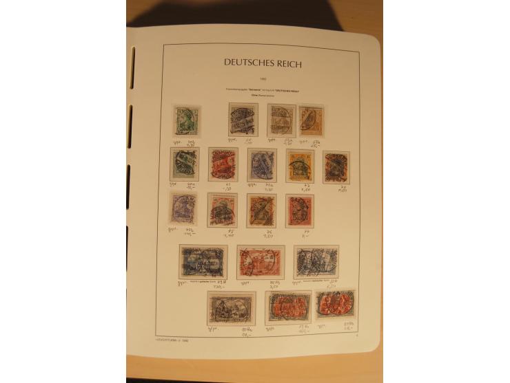 1850/1997, Nachlaß mit Sammlungen Altdeutschland mit u.a. Bayern Mi.-Nr. 1 (repariert), Deutsches Reich mit vielen sign. Wert