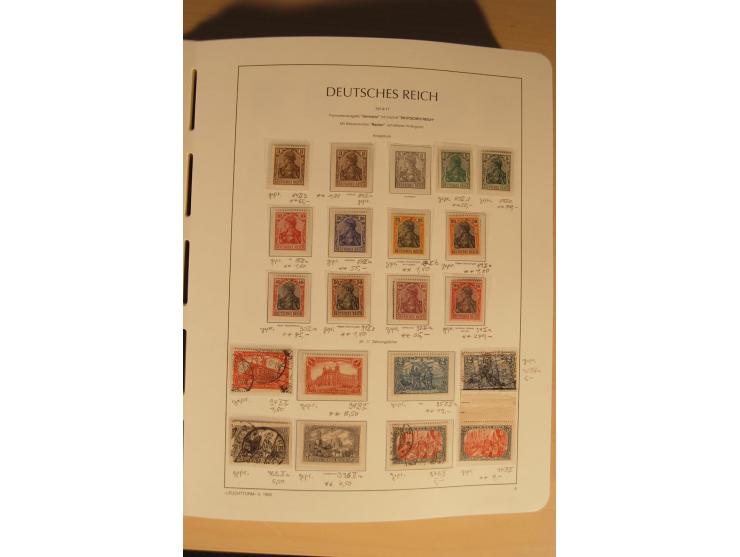 1850/1997, Nachlaß mit Sammlungen Altdeutschland mit u.a. Bayern Mi.-Nr. 1 (repariert), Deutsches Reich mit vielen sign. Wert