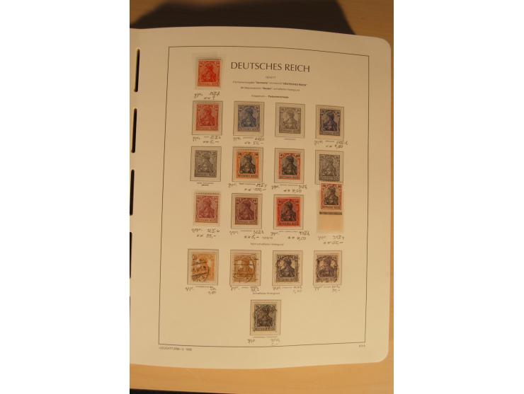 1850/1997, Nachlaß mit Sammlungen Altdeutschland mit u.a. Bayern Mi.-Nr. 1 (repariert), Deutsches Reich mit vielen sign. Wert