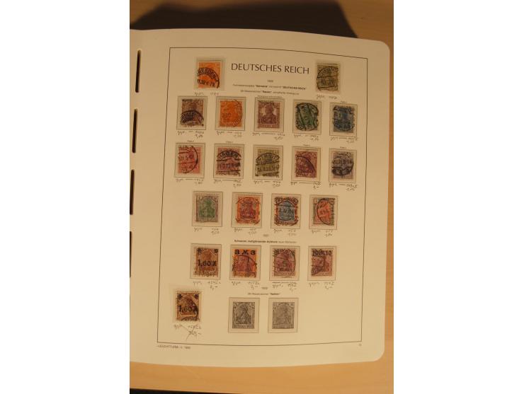 1850/1997, Nachlaß mit Sammlungen Altdeutschland mit u.a. Bayern Mi.-Nr. 1 (repariert), Deutsches Reich mit vielen sign. Wert