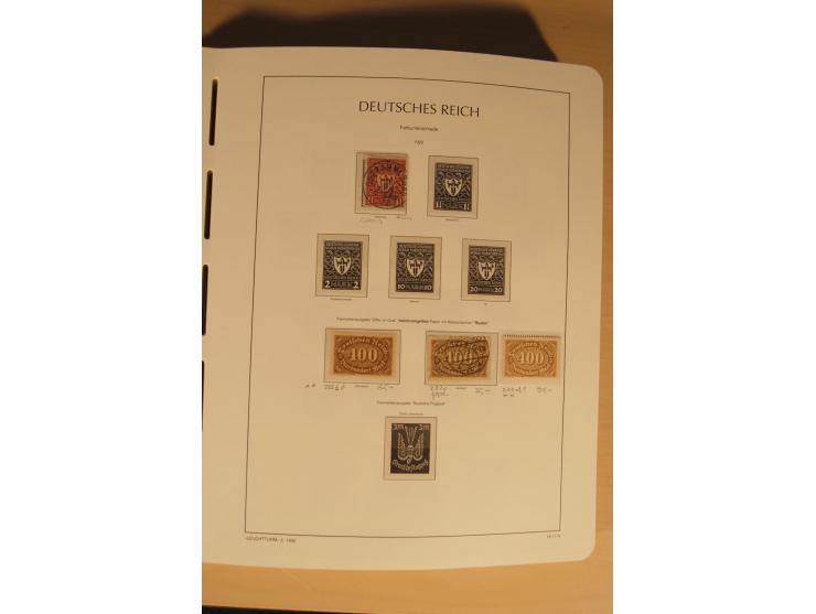 1850/1997, Nachlaß mit Sammlungen Altdeutschland mit u.a. Bayern Mi.-Nr. 1 (repariert), Deutsches Reich mit vielen sign. Wert