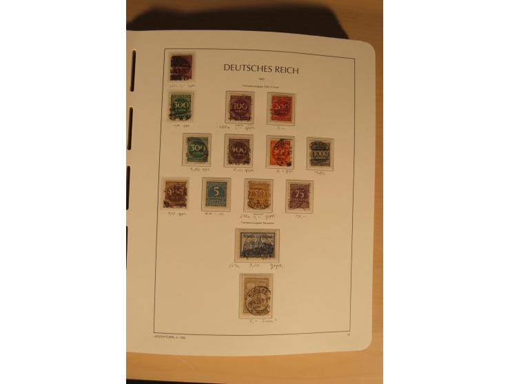 1850/1997, Nachlaß mit Sammlungen Altdeutschland mit u.a. Bayern Mi.-Nr. 1 (repariert), Deutsches Reich mit vielen sign. Wert