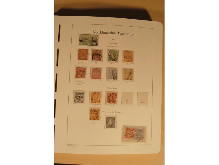 1850/1997, Nachlaß mit Sammlungen Altdeutschland mit u.a. Bayern Mi.-Nr. 1 (repariert), Deutsches Reich mit vielen sign. Wert