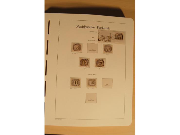1850/1997, Nachlaß mit Sammlungen Altdeutschland mit u.a. Bayern Mi.-Nr. 1 (repariert), Deutsches Reich mit vielen sign. Wert