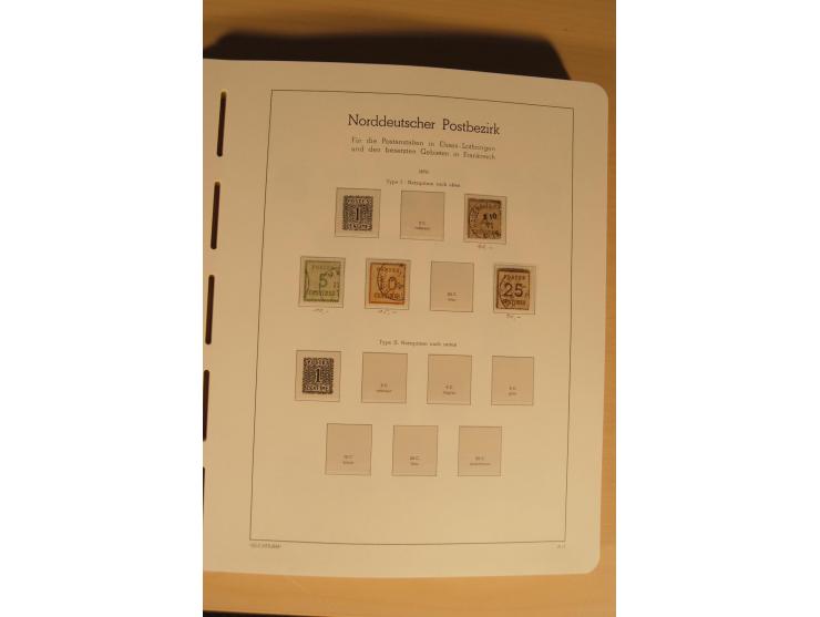 1850/1997, Nachlaß mit Sammlungen Altdeutschland mit u.a. Bayern Mi.-Nr. 1 (repariert), Deutsches Reich mit vielen sign. Wert