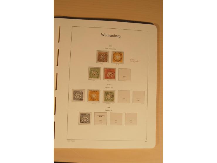 1850/1997, Nachlaß mit Sammlungen Altdeutschland mit u.a. Bayern Mi.-Nr. 1 (repariert), Deutsches Reich mit vielen sign. Wert