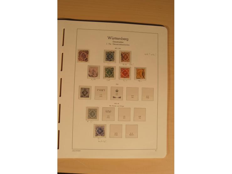 1850/1997, Nachlaß mit Sammlungen Altdeutschland mit u.a. Bayern Mi.-Nr. 1 (repariert), Deutsches Reich mit vielen sign. Wert