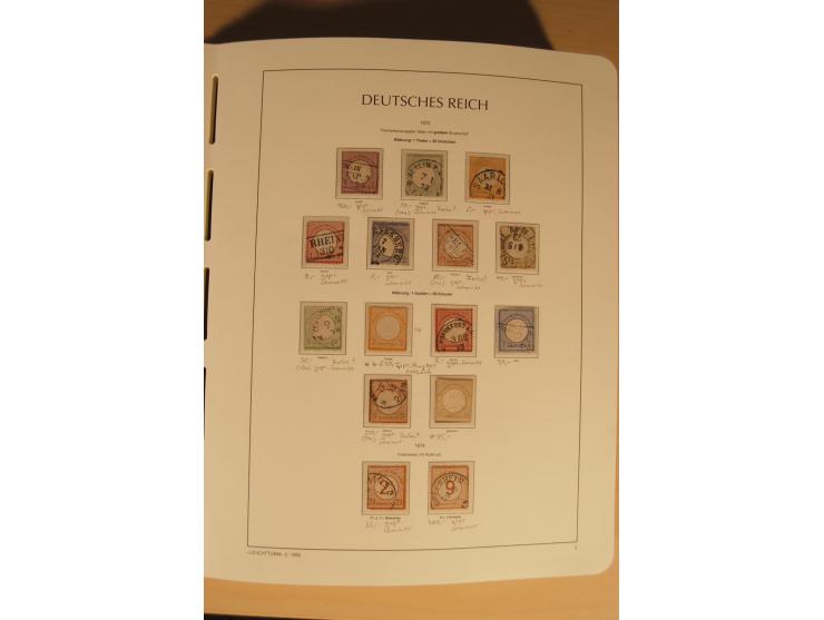 1850/1997, Nachlaß mit Sammlungen Altdeutschland mit u.a. Bayern Mi.-Nr. 1 (repariert), Deutsches Reich mit vielen sign. Wert