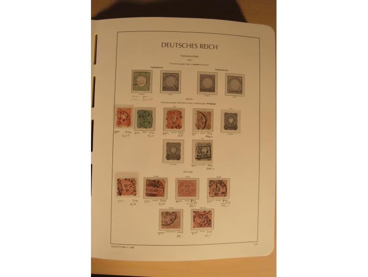 1850/1997, Nachlaß mit Sammlungen Altdeutschland mit u.a. Bayern Mi.-Nr. 1 (repariert), Deutsches Reich mit vielen sign. Wert