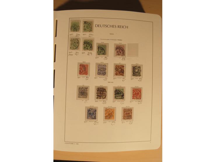 1850/1997, Nachlaß mit Sammlungen Altdeutschland mit u.a. Bayern Mi.-Nr. 1 (repariert), Deutsches Reich mit vielen sign. Wert