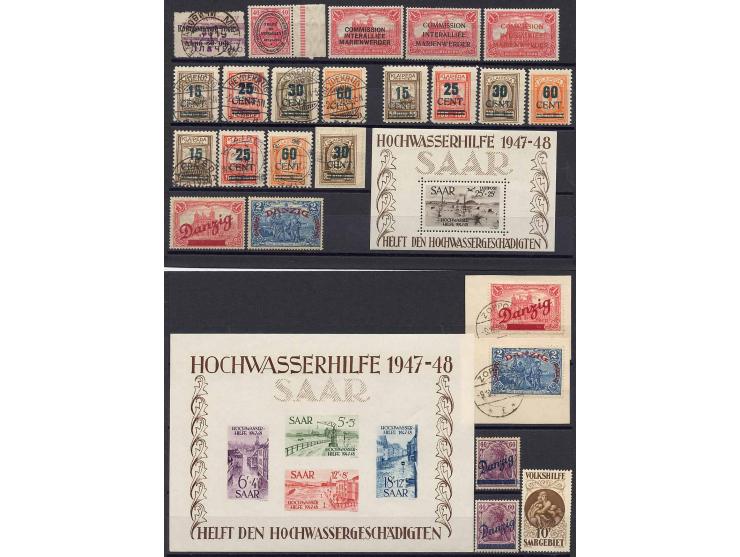 1920/48, kleine, meist gestempelte Zusammenstellung mit meist hochwertigen Ausgaben, dabei Abstimmungsbiete, Memel und Danzig