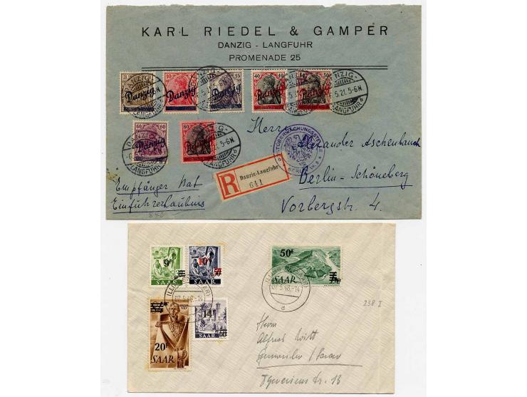 1920/48, kleine, meist gestempelte Zusammenstellung mit meist hochwertigen Ausgaben, dabei Abstimmungsbiete, Memel und Danzig