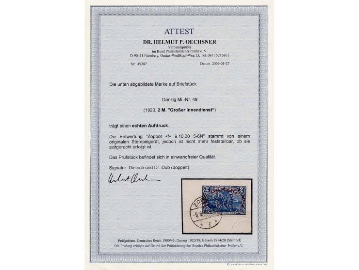 1920/48, kleine, meist gestempelte Zusammenstellung mit meist hochwertigen Ausgaben, dabei Abstimmungsbiete, Memel und Danzig