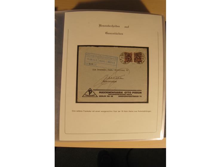 1900/86 (ca.), Sammlung Briefe und Karten mit vielen Besonderheiten und Schwerpunkt vor 1945, dabei gute Frankaturen, Portost