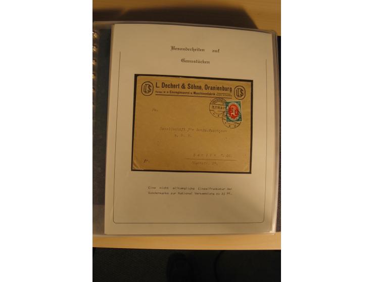 1900/86 (ca.), Sammlung Briefe und Karten mit vielen Besonderheiten und Schwerpunkt vor 1945, dabei gute Frankaturen, Portost