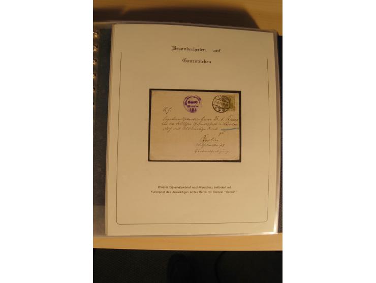 1900/86 (ca.), Sammlung Briefe und Karten mit vielen Besonderheiten und Schwerpunkt vor 1945, dabei gute Frankaturen, Portost