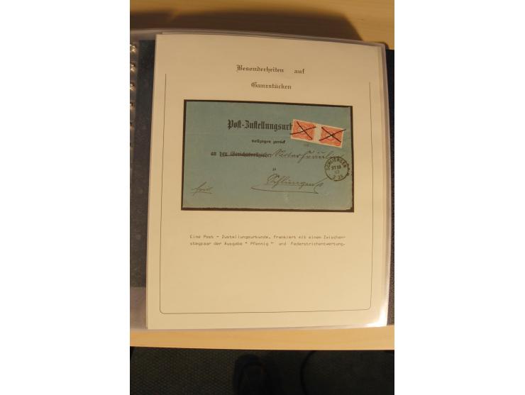 1900/86 (ca.), Sammlung Briefe und Karten mit vielen Besonderheiten und Schwerpunkt vor 1945, dabei gute Frankaturen, Portost