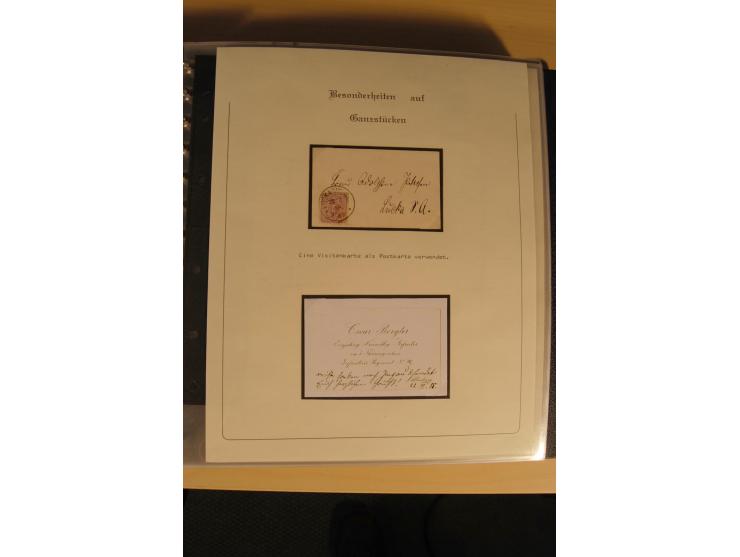 1900/86 (ca.), Sammlung Briefe und Karten mit vielen Besonderheiten und Schwerpunkt vor 1945, dabei gute Frankaturen, Portost