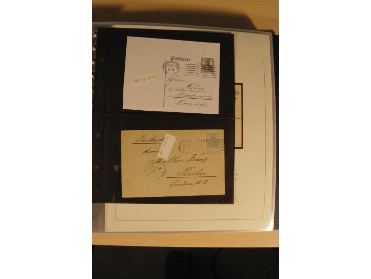 1900/86 (ca.), Sammlung Briefe und Karten mit vielen Besonderheiten und Schwerpunkt vor 1945, dabei gute Frankaturen, Portost