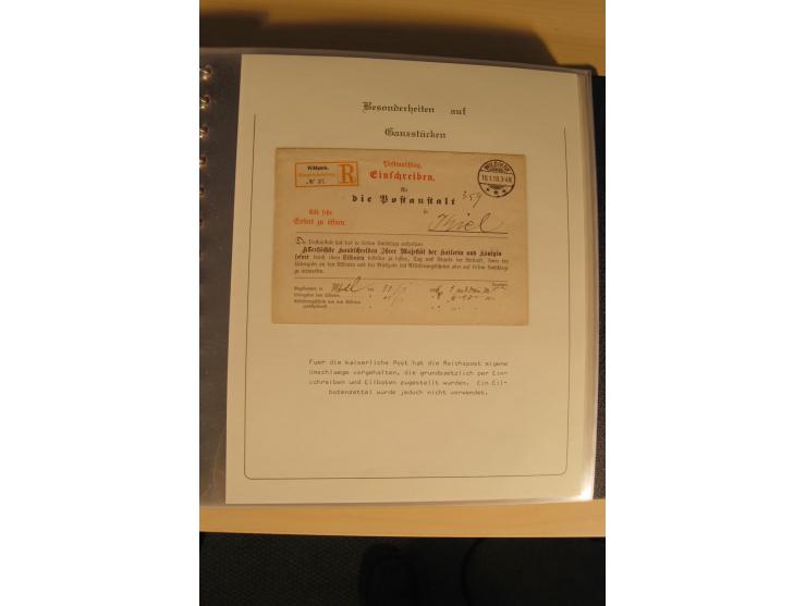 1900/86 (ca.), Sammlung Briefe und Karten mit vielen Besonderheiten und Schwerpunkt vor 1945, dabei gute Frankaturen, Portost