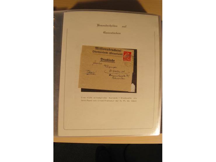 1900/86 (ca.), Sammlung Briefe und Karten mit vielen Besonderheiten und Schwerpunkt vor 1945, dabei gute Frankaturen, Portost