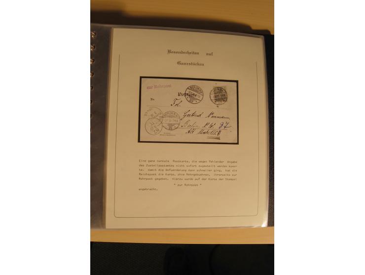 1900/86 (ca.), Sammlung Briefe und Karten mit vielen Besonderheiten und Schwerpunkt vor 1945, dabei gute Frankaturen, Portost