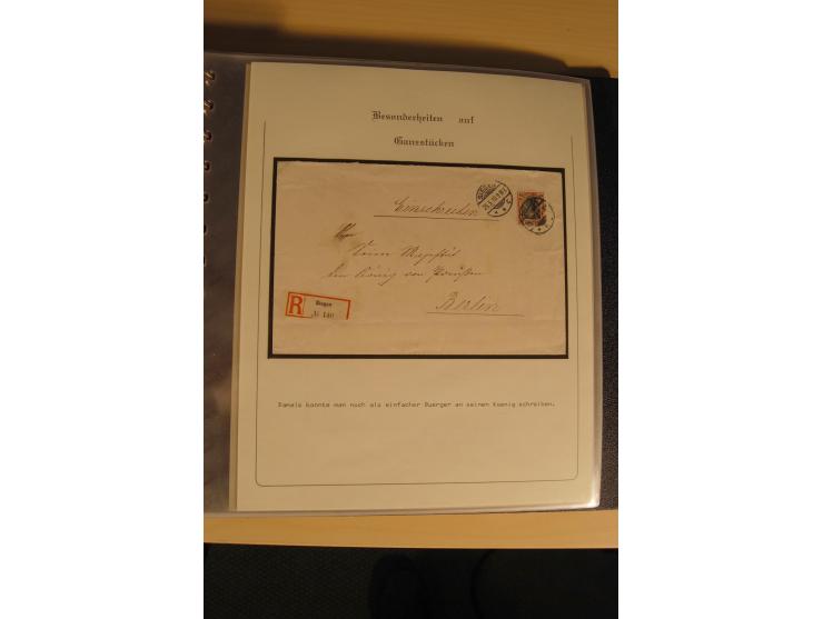 1900/86 (ca.), Sammlung Briefe und Karten mit vielen Besonderheiten und Schwerpunkt vor 1945, dabei gute Frankaturen, Portost