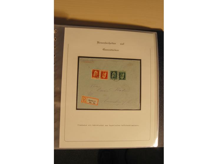 1900/86 (ca.), Sammlung Briefe und Karten mit vielen Besonderheiten und Schwerpunkt vor 1945, dabei gute Frankaturen, Portost