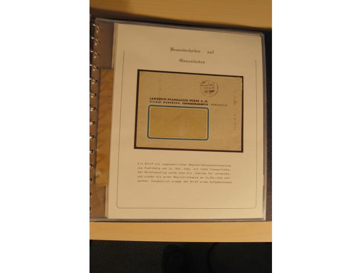 1900/86 (ca.), Sammlung Briefe und Karten mit vielen Besonderheiten und Schwerpunkt vor 1945, dabei gute Frankaturen, Portost