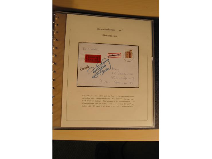 1900/86 (ca.), Sammlung Briefe und Karten mit vielen Besonderheiten und Schwerpunkt vor 1945, dabei gute Frankaturen, Portost