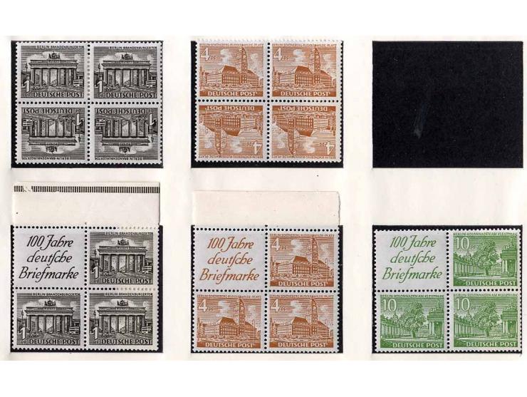 ZUSAMMENDRUCKE: 1949/52, postfrische Partie (Mi. ca. 3.770,-)