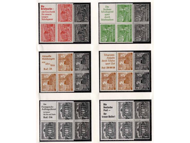 ZUSAMMENDRUCKE: 1949/52, postfrische Partie (Mi. ca. 3.770,-)