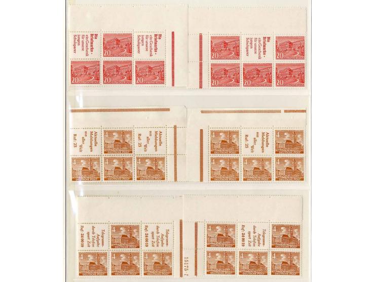 ZUSAMMENDRUCKE: 1949/52, postfrische Partie (Mi. ca. 3.770,-)