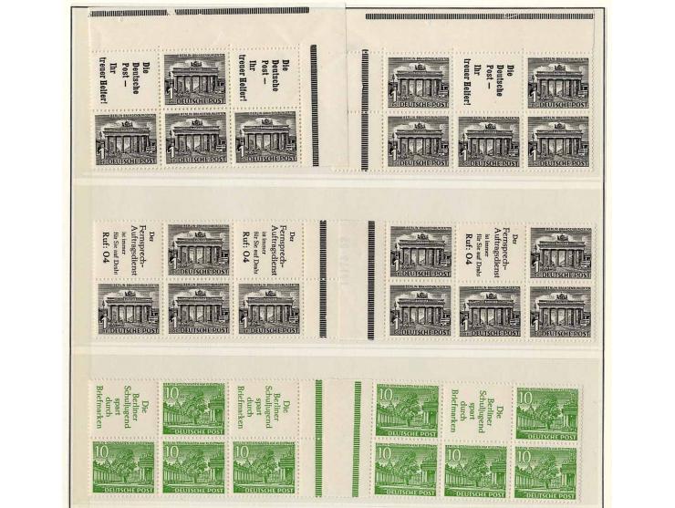 ZUSAMMENDRUCKE: 1949/52, postfrische Partie (Mi. ca. 3.770,-)