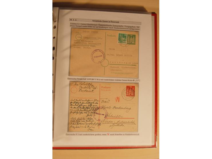 1948/52, Spezialsammlung Zensuren und Devisenkontrollen zur Bautenzeit mit 49 Briefen, dabei amerikanische Zensuren (Kriegsve