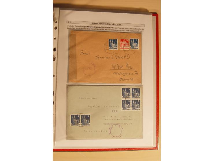 1948/52, Spezialsammlung Zensuren und Devisenkontrollen zur Bautenzeit mit 49 Briefen, dabei amerikanische Zensuren (Kriegsve