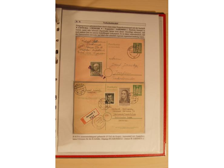 1948/52, Spezialsammlung Zensuren und Devisenkontrollen zur Bautenzeit mit 49 Briefen, dabei amerikanische Zensuren (Kriegsve