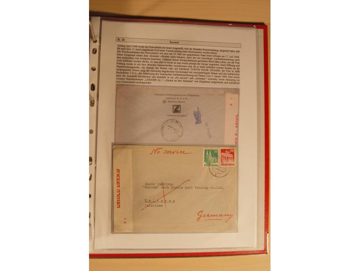 1948/52, Spezialsammlung Zensuren und Devisenkontrollen zur Bautenzeit mit 49 Briefen, dabei amerikanische Zensuren (Kriegsve