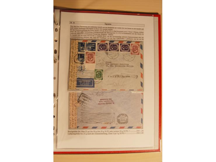 1948/52, Spezialsammlung Zensuren und Devisenkontrollen zur Bautenzeit mit 49 Briefen, dabei amerikanische Zensuren (Kriegsve