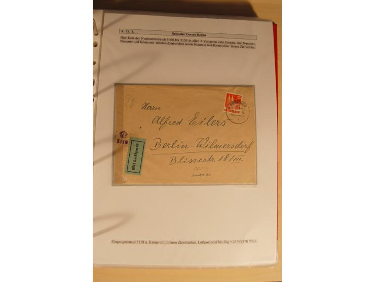 1948/52, Spezialsammlung Zensuren und Devisenkontrollen zur Bautenzeit mit 49 Briefen, dabei amerikanische Zensuren (Kriegsve