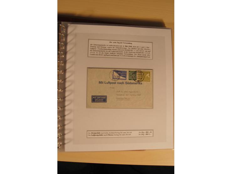 1948, große, auch international hochbewertete Ausstellungssammlung in 4 Bänden und Ergänzungsbänden mit insgesamt ca. 160 Bri