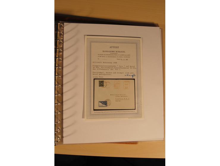 1948, große, auch international hochbewertete Ausstellungssammlung in 4 Bänden und Ergänzungsbänden mit insgesamt ca. 160 Bri