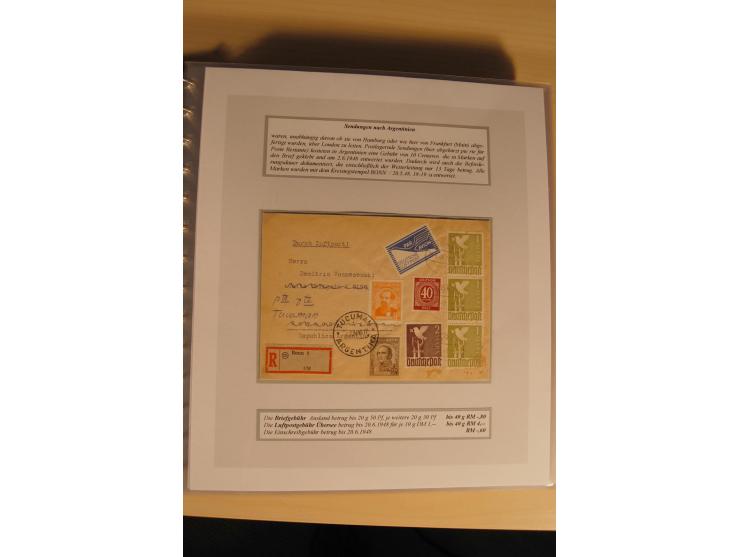 1948, große, auch international hochbewertete Ausstellungssammlung in 4 Bänden und Ergänzungsbänden mit insgesamt ca. 160 Bri