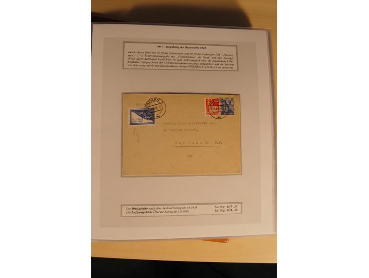1948, große, auch international hochbewertete Ausstellungssammlung in 4 Bänden und Ergänzungsbänden mit insgesamt ca. 160 Bri