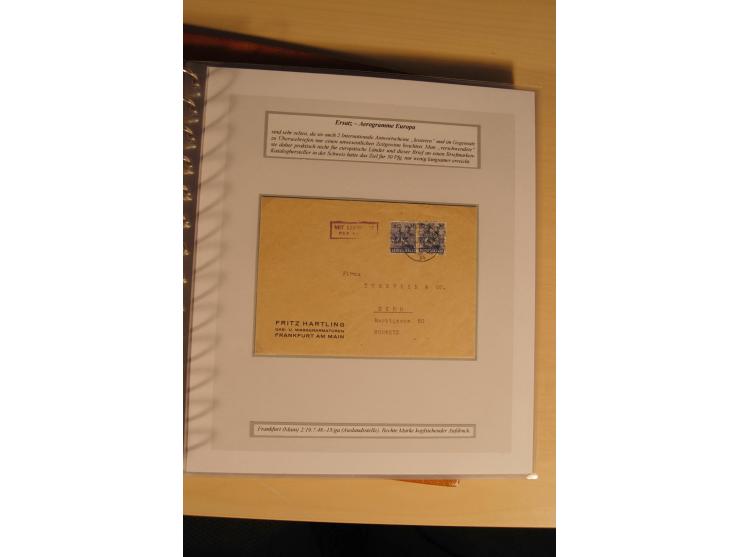 1948, große, auch international hochbewertete Ausstellungssammlung in 4 Bänden und Ergänzungsbänden mit insgesamt ca. 160 Bri