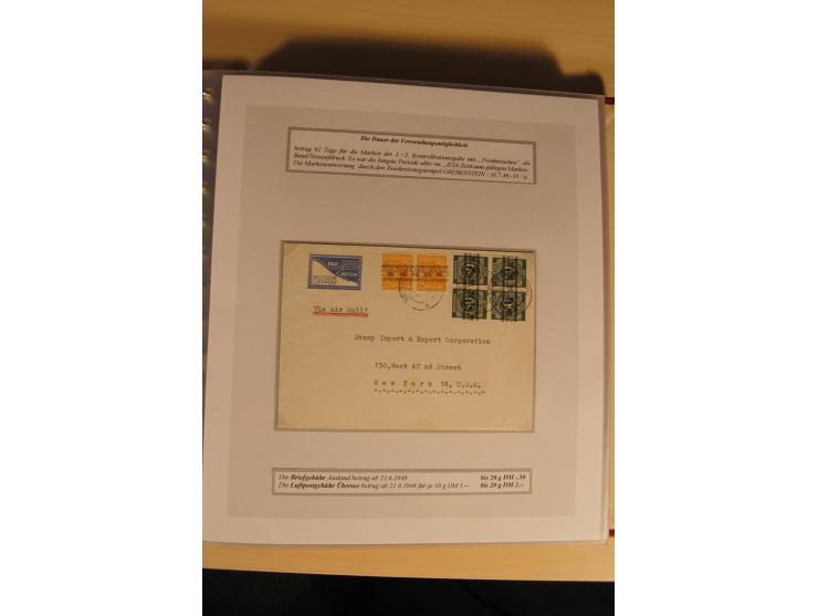 1948, große, auch international hochbewertete Ausstellungssammlung in 4 Bänden und Ergänzungsbänden mit insgesamt ca. 160 Bri